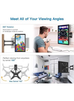 FlashHawk TV Wall Mount Stand Monitor Wall Bracket with Swivel and Articulating Tilt Arm Fits 14-47 Inch TV  - Image 3