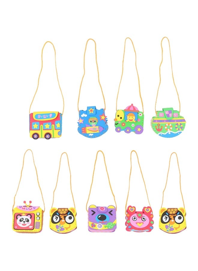 9 Piece Sewing Kits Craft Kits for Kids Sewing Purse Kits Fabric Crafts Kids Sewing Kits DIY Art Craft Educational Sewing Toys for Beginners Girls Boys Kids  - Image 2
