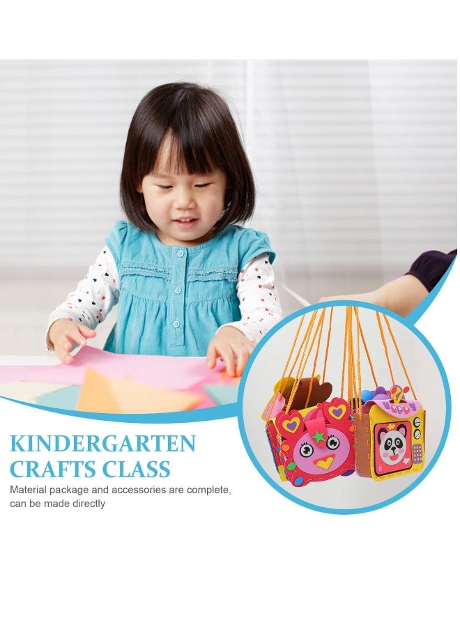 9 Piece Sewing Kits Craft Kits for Kids Sewing Purse Kits Fabric Crafts Kids Sewing Kits DIY Art Craft Educational Sewing Toys for Beginners Girls Boys Kids  - Image 4
