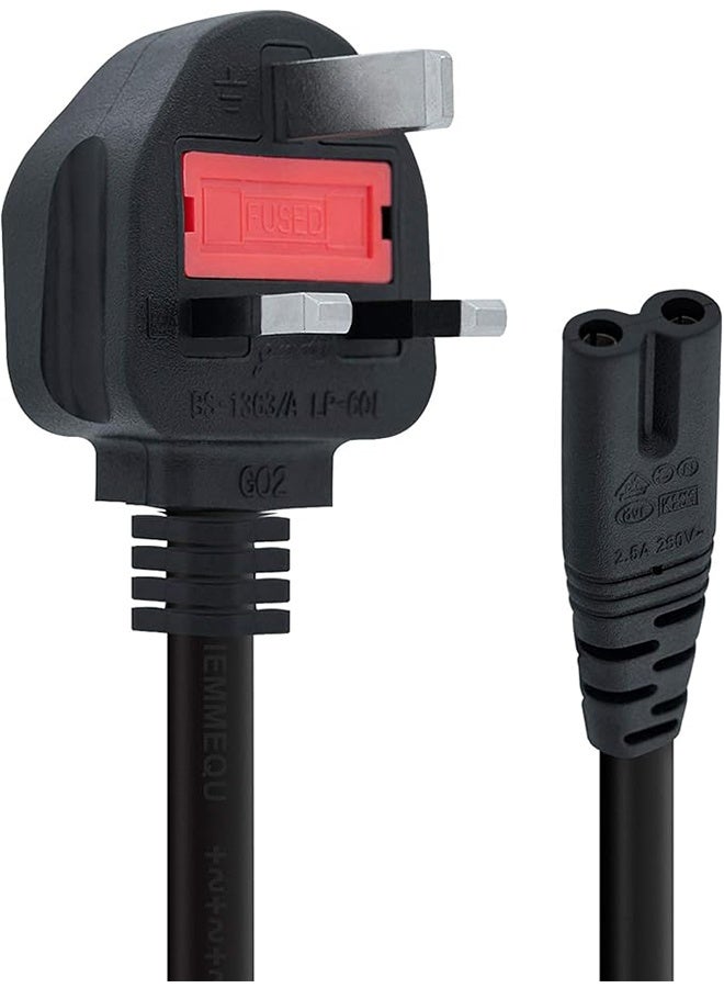 كابل طاقة بريطاني بطول 1.5 متر (IEC320C13 إلى BS 1363)، مناسب لسلك الكهرباء/الموصلات الكهربائية، وتوافق مع أجهزة PS5/PS4/PS3 - Image 1