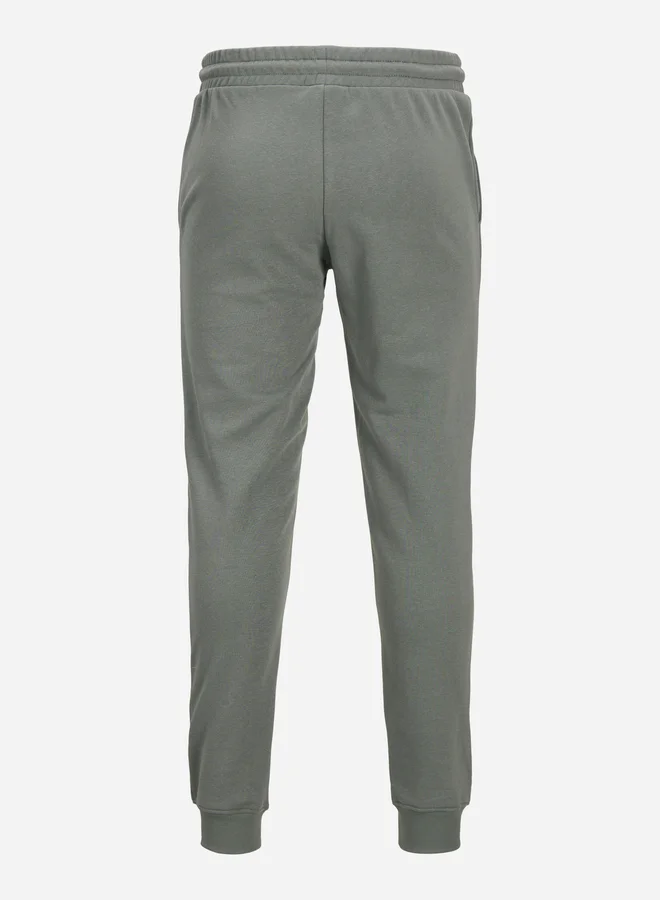 JACK & JONES Charcoal Printed Cuffed Joggers