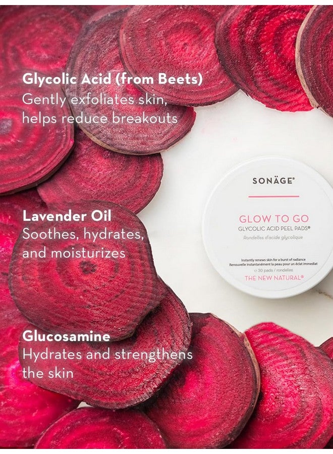 sonage Glow To Go Glycolic Acid Aha Facial Pads Resurfacing And Exfoliating Peel Pads Reduces Appearance Of Wrinkles Pores And Fine Lines Alcoholfree For All Skin Types - Image 3