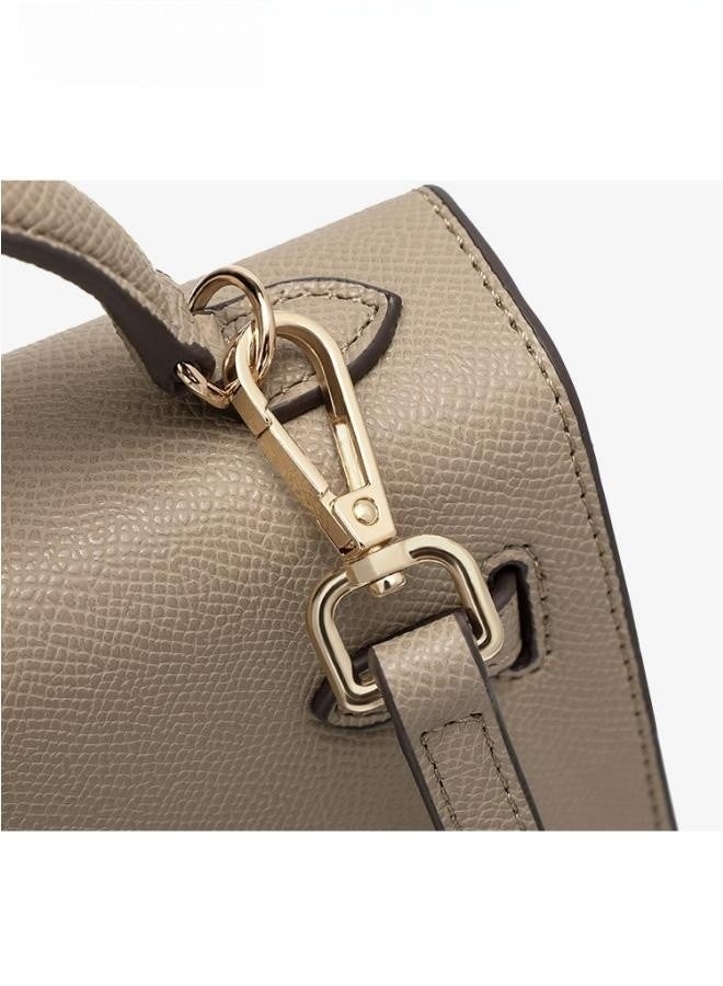 REOCLE New style fashionable shoulder bag for ladies, fashionable and multi-functional plain-colored crossbody bag, side bag, tote bag, handbag, hand chain bag, travel bag. Khaki color. - Image 3