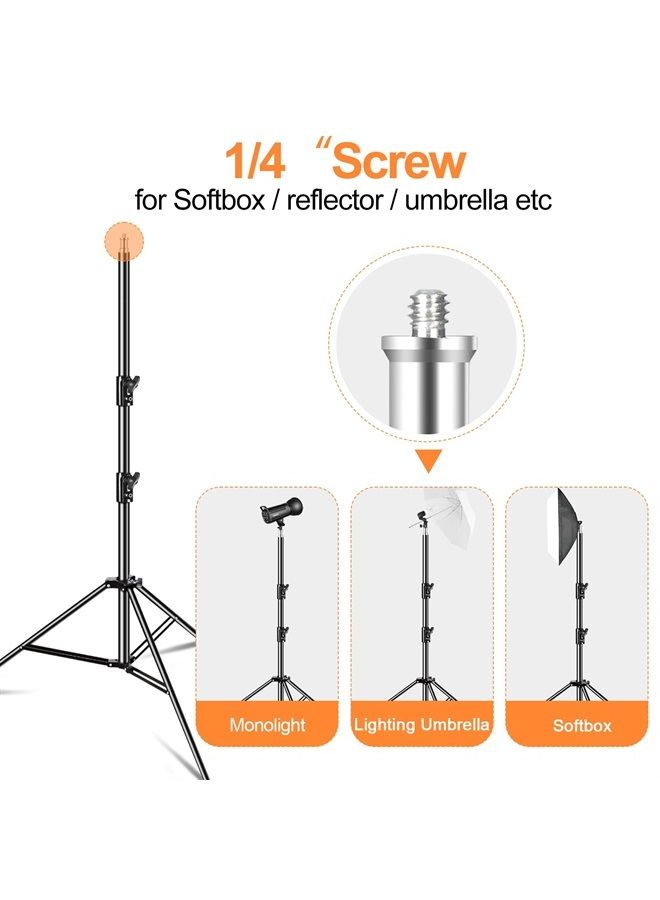 EMART Heavy Duty Light Stand 8.5ft, Spring Cushioned, Aluminum Alloy Construction, Photo Video Studio Tripod Stand with Carrying Bag for Photography Lighting, Softbox, Flash (2 Pack) - Image 3