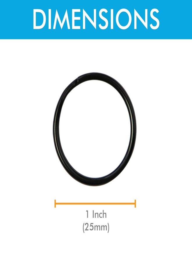 Millennial Essentials Key Rings Key Chain Metal Split Ring Bulk (Round Edged 1 Inch Diameter) 100pcs, for Home Car Keys Organization, Arts & Crafts, Lanyards, Electroplated Black - Image 3