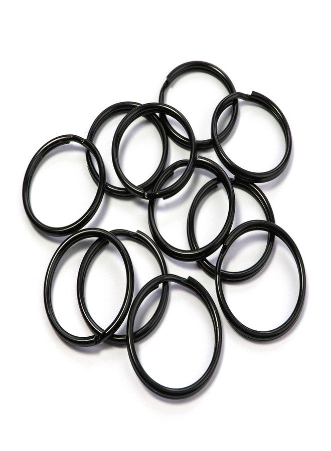 Millennial Essentials Key Rings Key Chain Metal Split Ring Bulk (Round Edged 1 Inch Diameter) 100pcs, for Home Car Keys Organization, Arts & Crafts, Lanyards, Electroplated Black - Image 5
