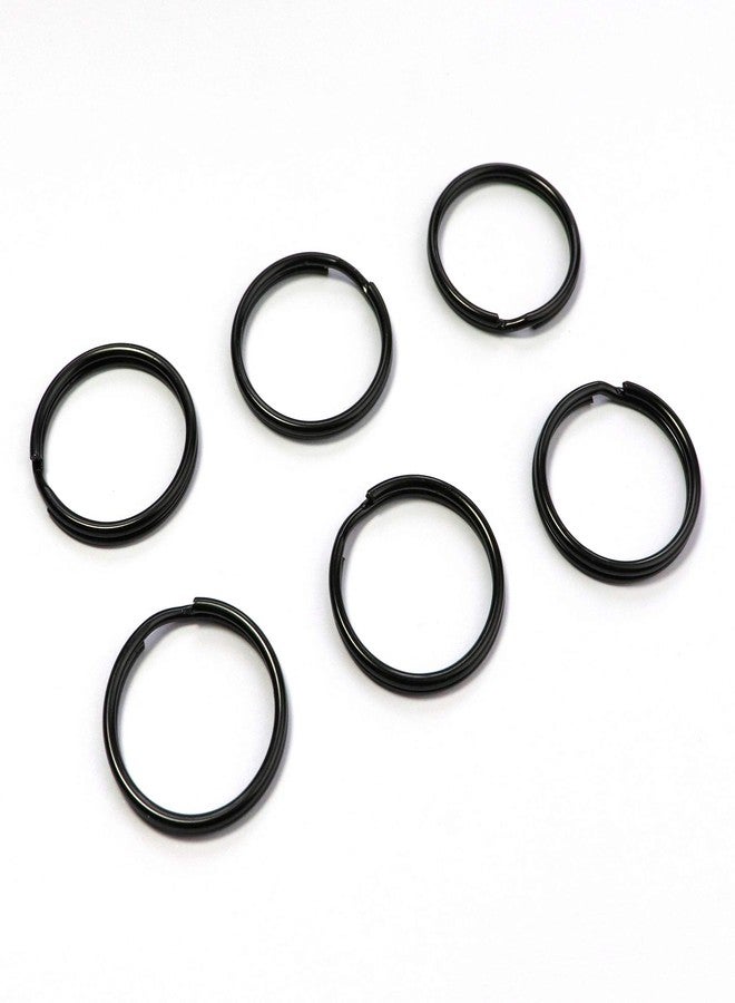 Millennial Essentials Key Rings Key Chain Metal Split Ring Bulk (Round Edged 1 Inch Diameter) 100pcs, for Home Car Keys Organization, Arts & Crafts, Lanyards, Electroplated Black - Image 4