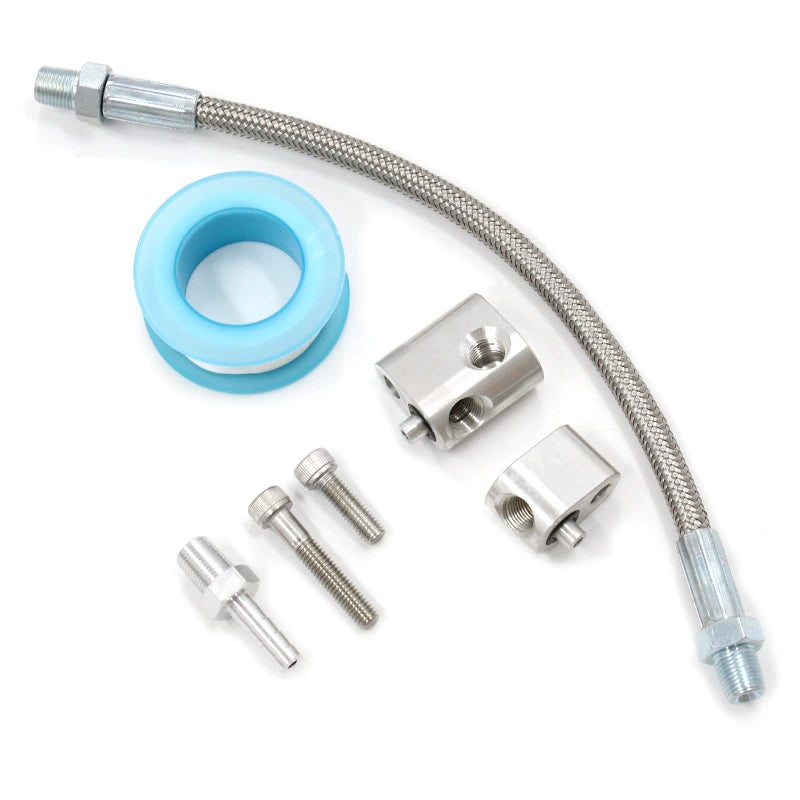 MSCRP LS Cylinder Head Coolant Steam Port Crossover Body Bypass Hose Kit Compatible with All GM LS Series LS1 LSX LM7 LR4 LQ4 LS6 L59 LQ9 LM4 L33 Engines