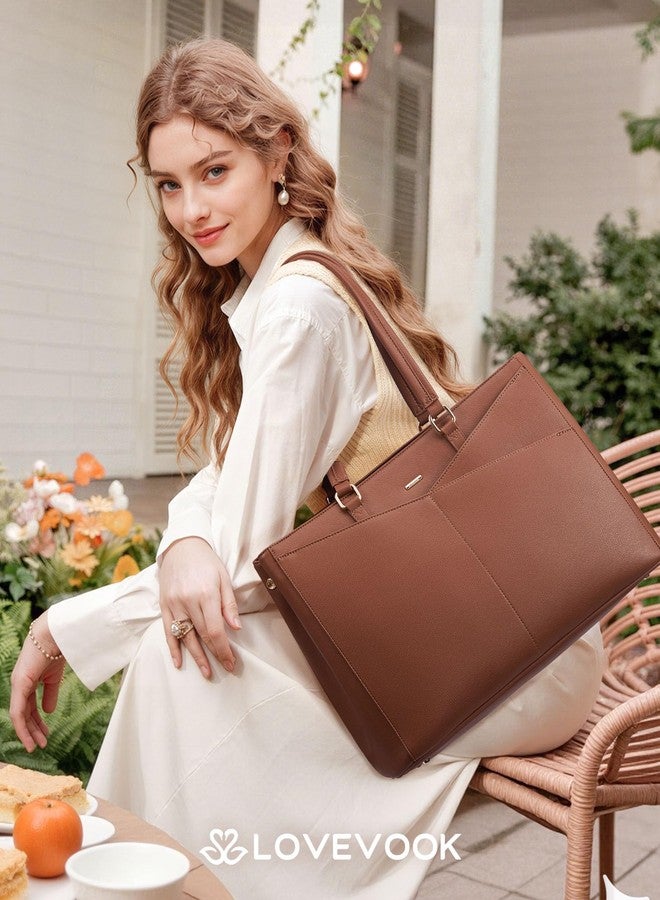 LOVEVOOK Lunch Tote Bag for Women, Laptop Bag for Work with Insulated Lunch Compartment 15.6 Inch 2 in 1 Lunch Tote Large Capacity Computer Handbag for Work, Teacher, Nurse, Office, Casual - Image 2