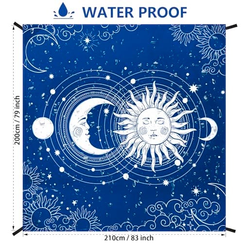 WIWIGO Beach Blanket Waterproof Sandproof Beach Mat 79 X 8310x9for 28 Adults Quick Drying Outdoor Picnic Mat Beach Accessories for Travel Camping Hiking - Image 3