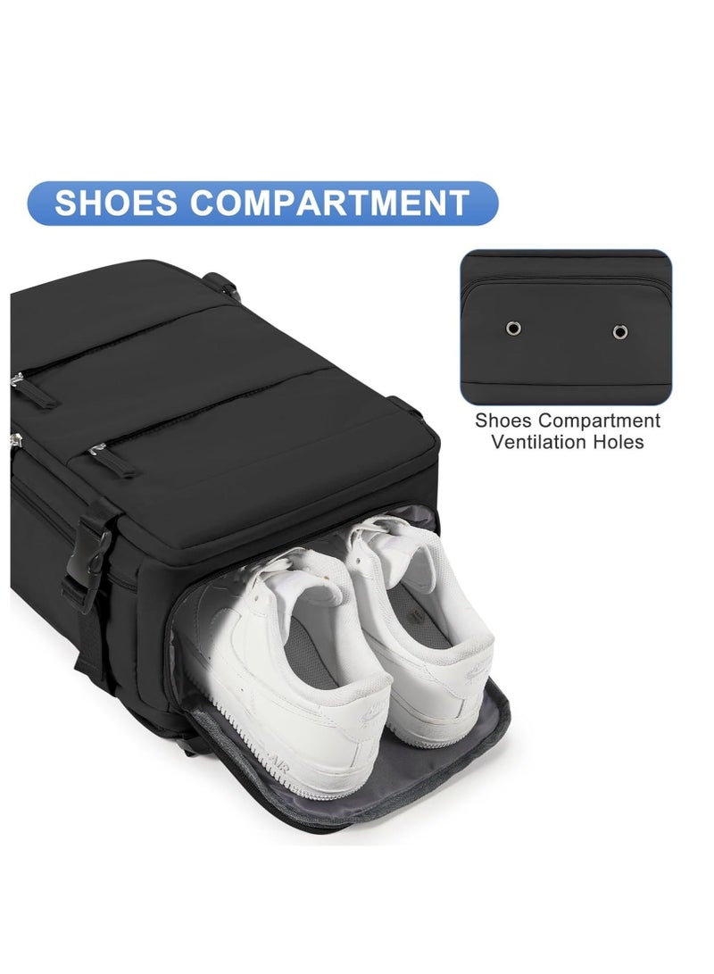 WALALLA Extra Large Waterproof Travel Backpack, Business Weekender Luggage Backpack, Computer Bag, Hiking Bag, School Bag with Shoe Compartment, Wet Pocket, USB Interface - Image 4