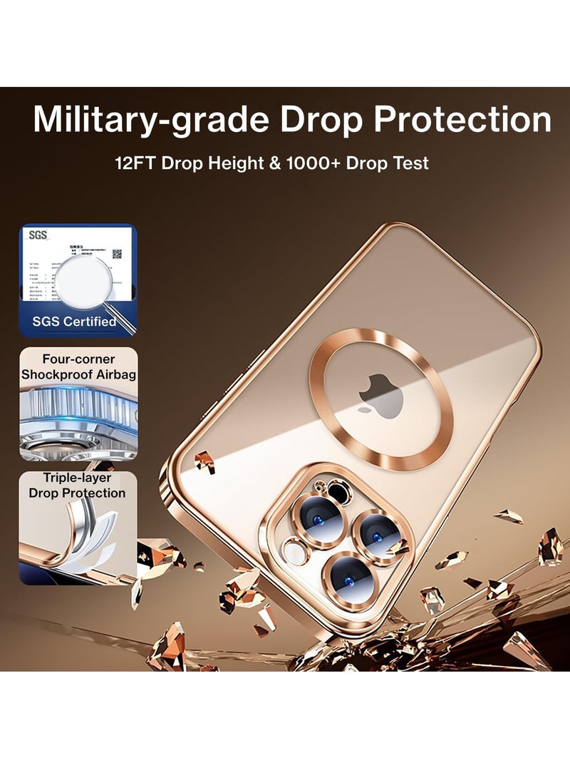 ELTRAZONE حافظة تيتانيوم شفافة لجهاز آيفون 16 بلس – غلاف TPU ناعم لامع معدني مع واقي شاشة وحماية كاملة للكاميرا، متوافق مع MagSafe – أسود - Image 5