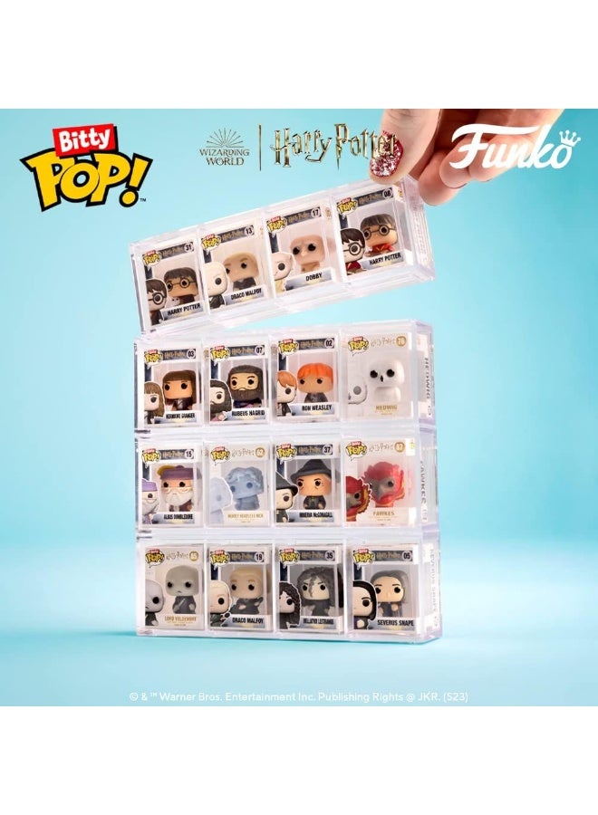 Funko Bitty Pop! Harry Potter - Harry Potter, Draco Malfoy, Dobby and A Surprise Mystery Mini Figure - 0.9 Inch (2.2 Cm) Collectable - Stackable Display Shelf Included - Gift Idea - Cake Topper - Image 4