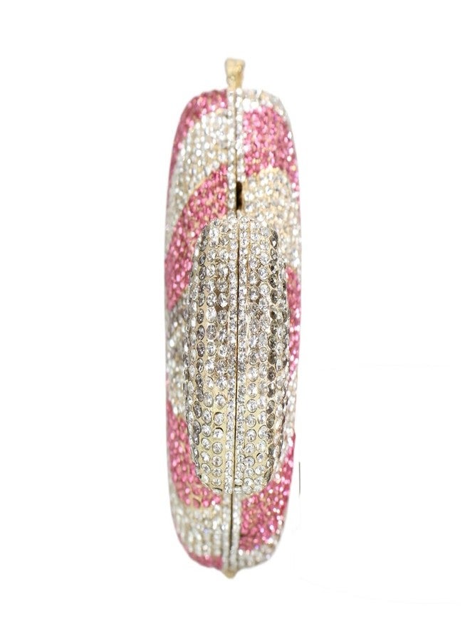 DEBIMY Candy Shape Clutch Purse Shining Crystal Evening Bags Luxury Rhinestone Handbags for Prom Cocktail Party Pink - Image 3