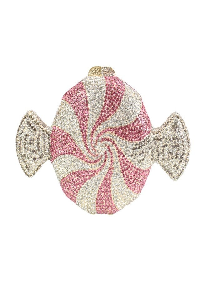 DEBIMY Candy Shape Clutch Purse Shining Crystal Evening Bags Luxury Rhinestone Handbags for Prom Cocktail Party Pink - Image 1