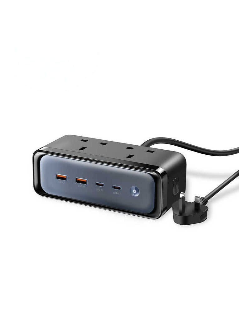 459 70w Pps Pd3.0 Qc4.0 Extension Lead Cord 2ac Outlet Universal Socket Uk Travel Power Strip With 2 Usb 2 Type C - Image 1