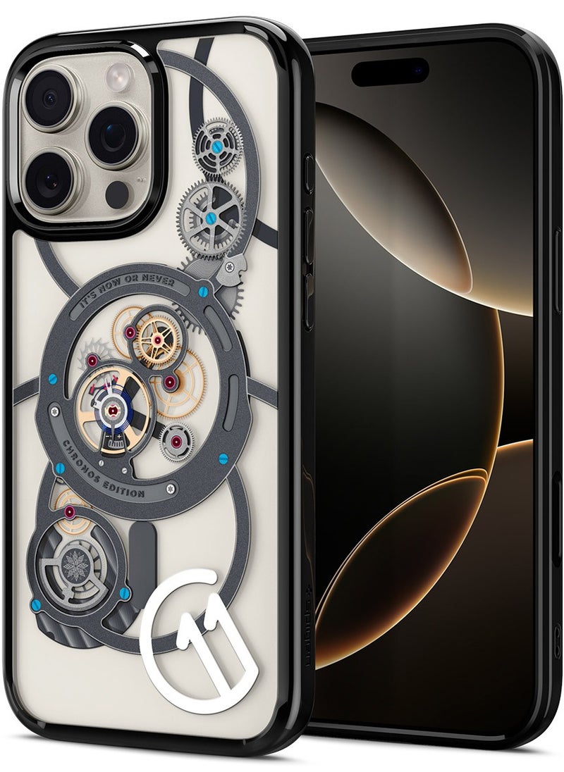 Ultra Hybrid T MagFit for iPhone 16 PRO Case Cover [Camera Control Button Cover] with MagSafe [3D Spatial Effect with Hexa-Layer Print] - C11 Chronos