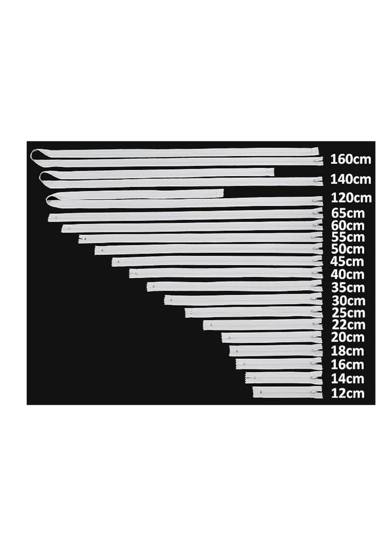 Generic - Set of 10 Spiral Zipper N°3 Non separable 20 cm Nylon Metal self locking slider  Moka Color  Sewing Clothing - Image 1