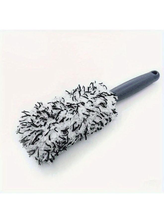 Black Microfiber Car Brush Set For Wheel Hub Tire Wet And Dry Wash Tool Fast Cleaning - Image 3