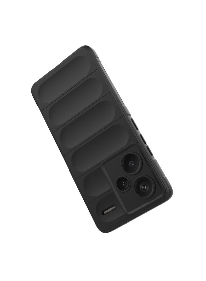 Case For Xiaomi Redmi Note 13 Pro Plus 5G  , - Shockproof Brushed Protection Cover - Heavy Duty Case With Ultra Protection For Camera Slip-Resistant - Black - Image 2