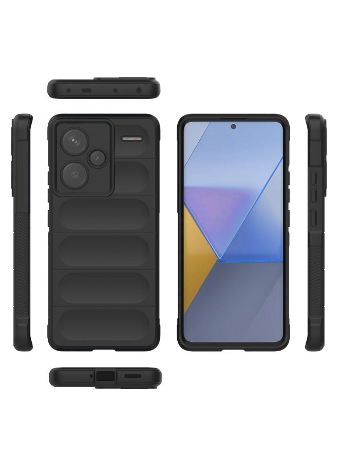 Case For Xiaomi Redmi Note 13 Pro Plus 5G  , - Shockproof Brushed Protection Cover - Heavy Duty Case With Ultra Protection For Camera Slip-Resistant - Black - Image 3