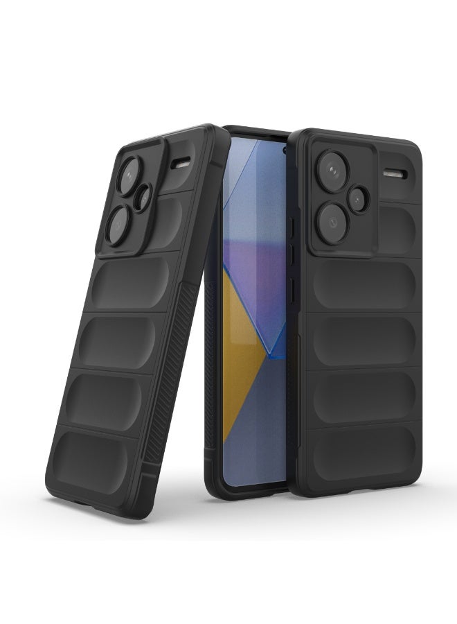 Case For Xiaomi Redmi Note 13 Pro Plus 5G  , - Shockproof Brushed Protection Cover - Heavy Duty Case With Ultra Protection For Camera Slip-Resistant - Black - Image 5