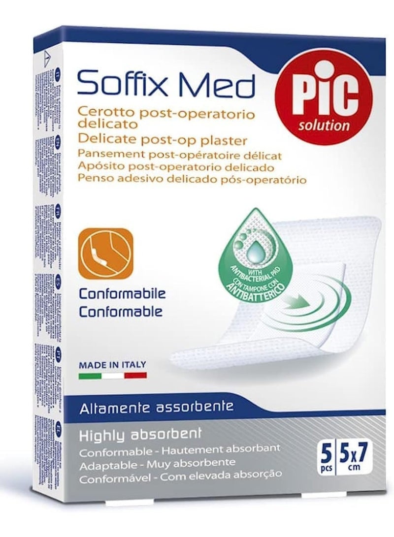 بيك سولوشن سوليشن سوفيكس ميد بلاستر جراحي 5×7 سم 5 قطع