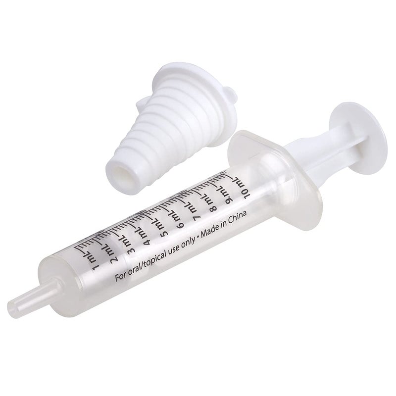 EZY DOSE Kids Baby Oral Syringe & Dispenser Calibrated for Liquid Medicine, Reduce Mess and Spills, Easy Way to Orally Administer Medication, 10 mL/2 TSP, Includes Bottle Adapter, Clear, BPA Free - Image 1