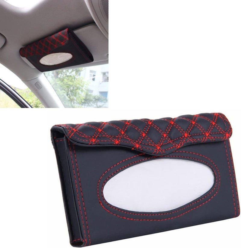 DENPETEC Universal Paper Towel Napkin Holder Box Tissue Case Cover for Car Sun Visor - Image 1