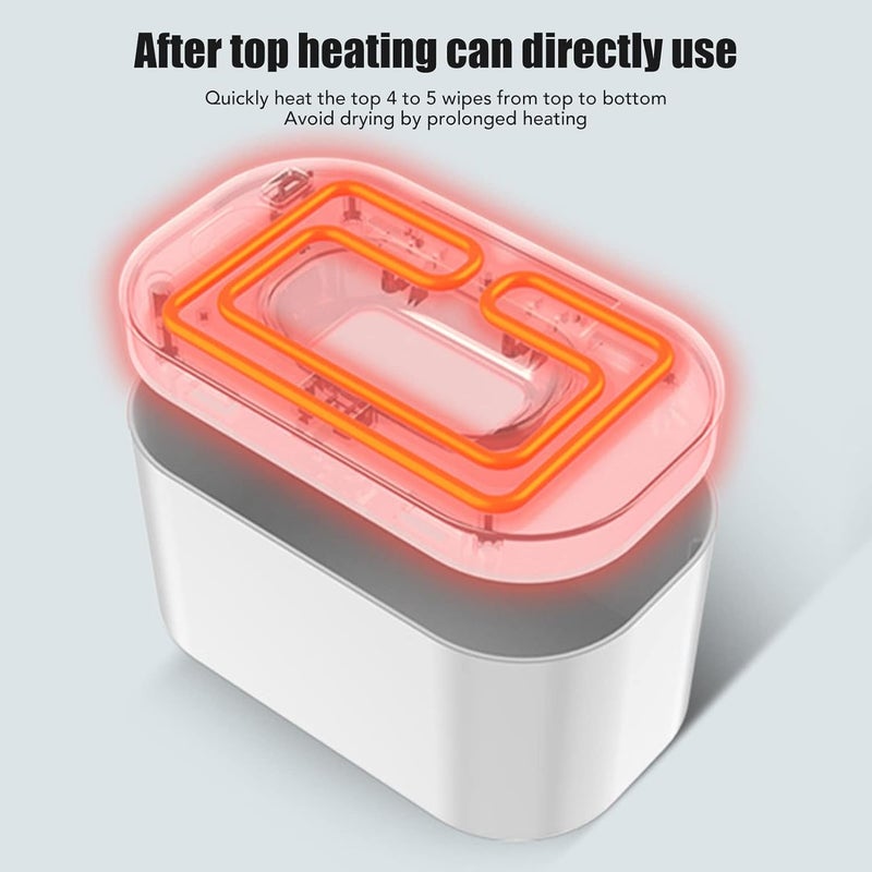 woobles Wipe Warmer USB Charging Large Capacity Quickly Evenly Heating Thermostat Portable Warm Wipe Case Adjust Temperature Durable for Home Travel Use - Image 5