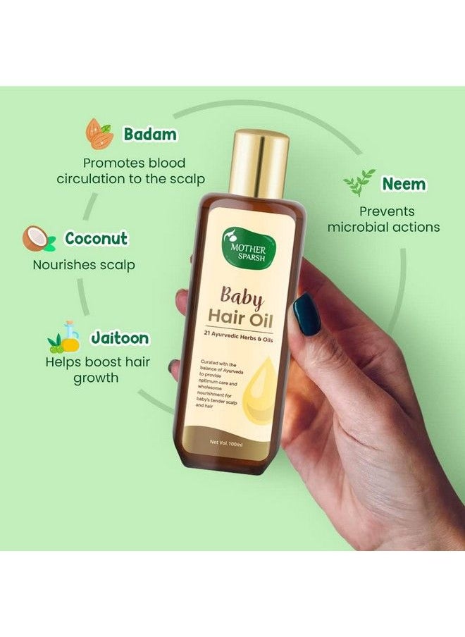 Ayurvedic Baby Hair Oil With 21 Herbs & Oils For Babys Tender Scalp & Hair 100 Ml - pzsku/ZF78A10DFD76AF4D8ECFFZ/45/_/1693823688/fbc86ce3-5fff-4d25-b611-137136d46c1f