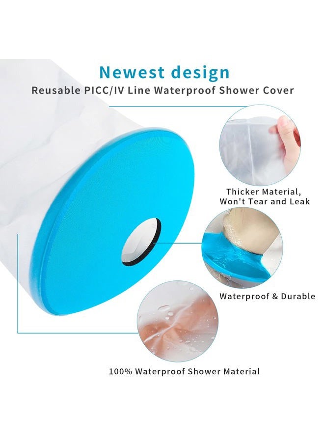 SUPERNIGHT PICC Line Shower Cover, Waterproof PICC Line Covers for Upper Arm, Adult Reusable Watertight Wound Bandage Sleeve Protector for Elbow/Arm - Image 3