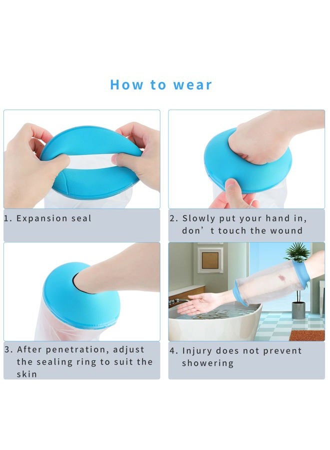 SUPERNIGHT PICC Line Shower Cover, Waterproof PICC Line Covers for Upper Arm, Adult Reusable Watertight Wound Bandage Sleeve Protector for Elbow/Arm - Image 2