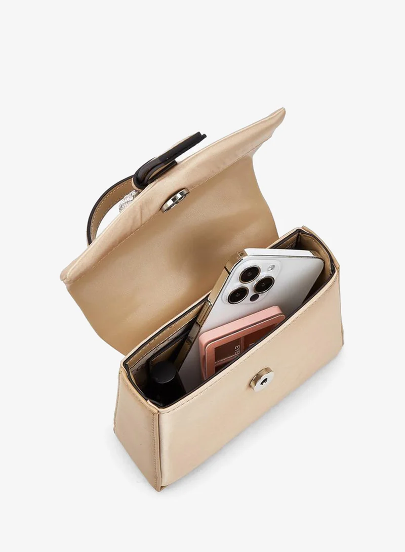 Celeste ROSE GOLD Solid Crossbody Bag With Detachable Strap for Women | Best Price UAE