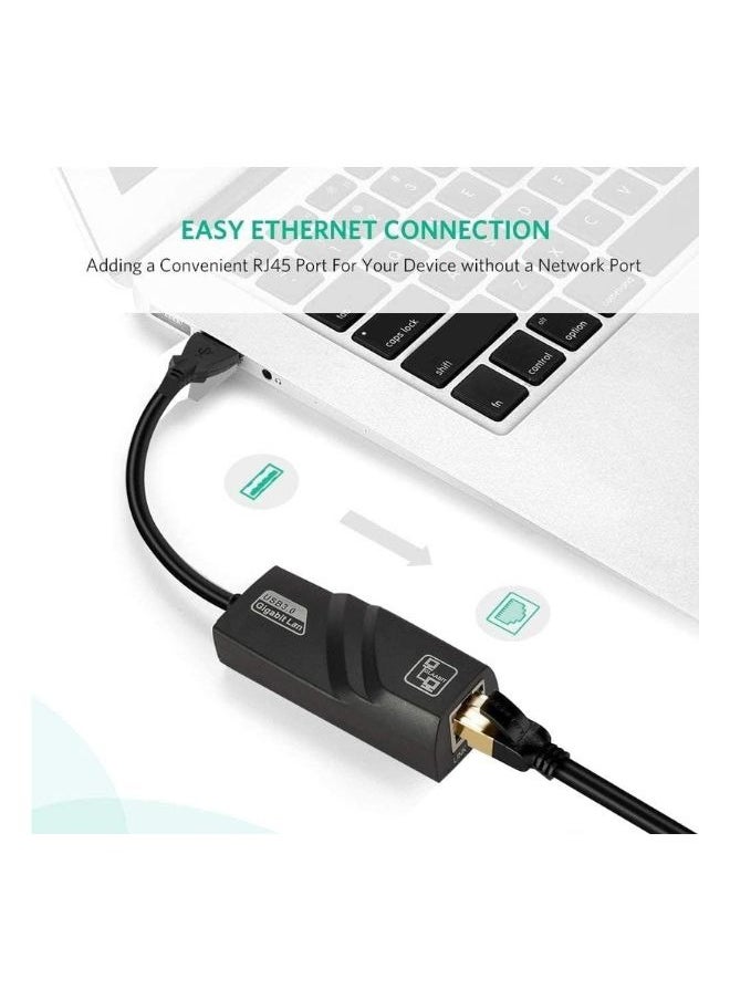 XLT Gigabit USB 3.0 to Ethernet Adapter Driver Free LAN Adapter Compatible with MacBook PC Chromebook etc  - Image 3