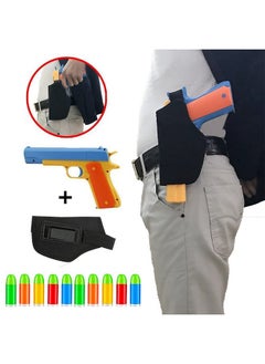 Pinovk Colt 1911 Toy Gun With 10 Colorful Soft Bullets Ejecting Magazine And Pull Back Action Blue  - Image 2