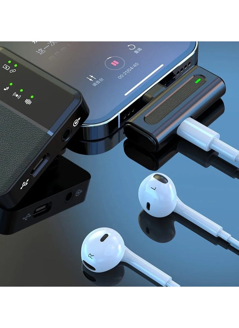 Generic Wireless Microphone Transmitters And Receiver With Noise Reduction For Recording Interview And Vlogging Type C And Iphone Port  - Image 4