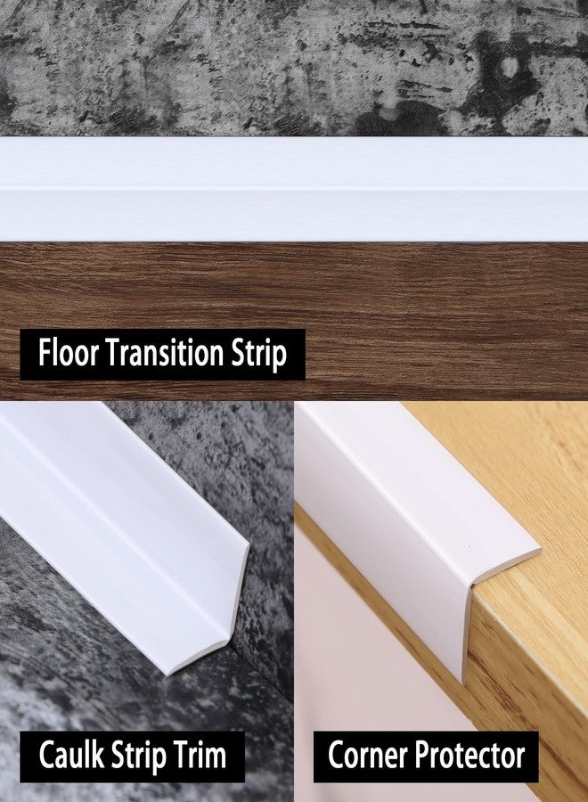 Trimold Multifunctional Wall Molding Trim & Corner Guards & Caulk Strip, Apply in Table Edge Door Frame Baseboard for Protection and Decoration, Shiny White, 5m x 2cm - Image 4