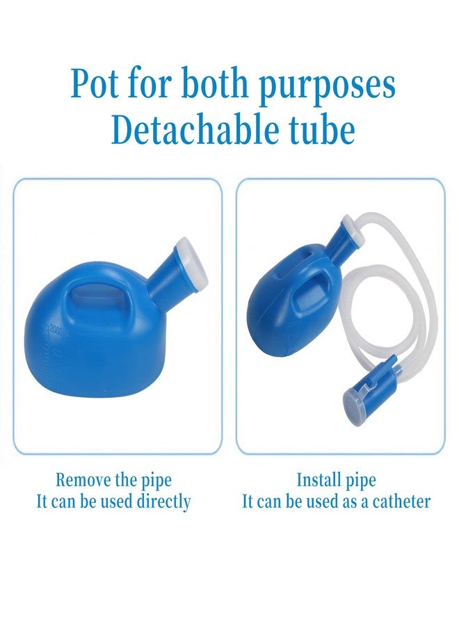 Brrnoo Portable Urinals for Men,Male Urinal Bottle Spill Proof 2000 Ml,Urine Bottles for Tube Urinals, Urine Jug Pipe with Lid Pee Bottles,Travel Urine Collection Containers - Image 5