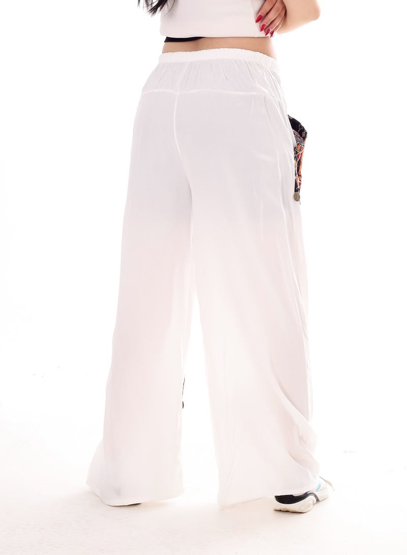 BEBO Women's printed long 2 pocket pants with drawstring  - Image 3