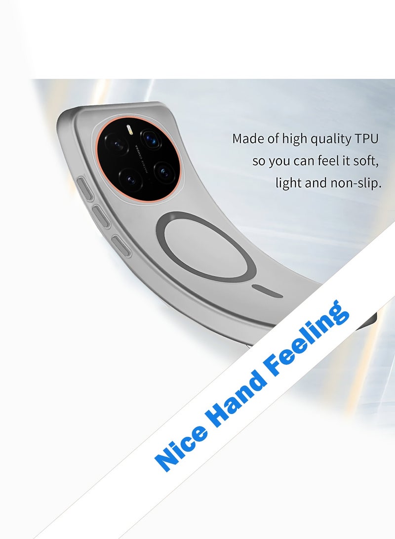 Wtech Honor Magic7 Pro 5G 2024 Hybrid Translucent Magsafe with Magnetic Charging Raised Camera Lips Elegant Look Case Cover (MCMPMN) - Grey - Image 3