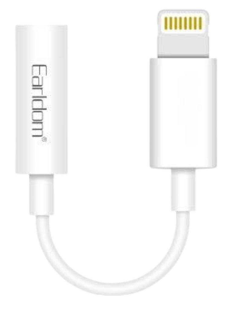 Earldom - Earldom ET-OT49 Lightning to 3.5mm Headphone Adapter - White - Image 1