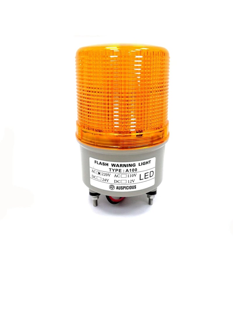 Amber Flashing Beacon Light LED Screw Base A100F Auspicious 220 VAC  - Image 2