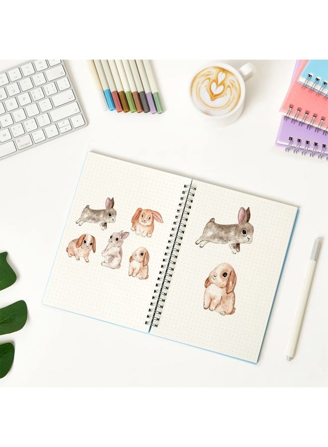 MSTONAL 3 Pack Small Spiral Notebook Dot Grid, 3.5x5.5 Mini Pocket Spiral Notebooks With 5x5mm Dotted Pages, 80 Sheets/160 Pages 100gsm Thick Paper to Stay Organized for Work School Office - Image 5