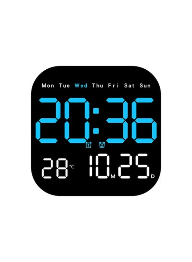 كروني ساعة كروني 6650 الإلكترونية متعددة الوظائف، ساعة حائط إلكترونية LED، ساعة طاولة معلقة وقائمة، ثنائية الاستخدام - Image 3