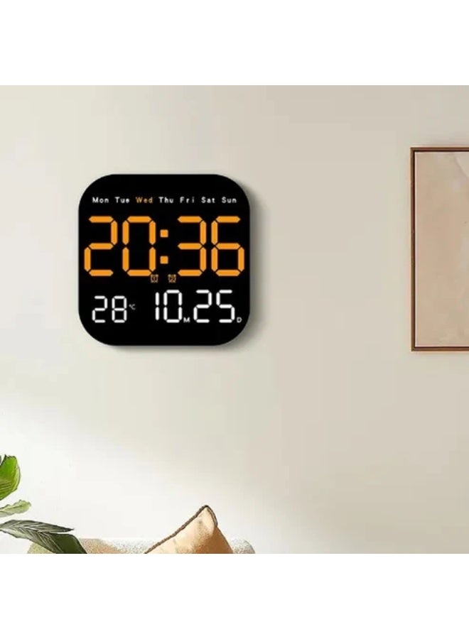 كروني ساعة كروني 6650 الإلكترونية متعددة الوظائف، ساعة حائط إلكترونية LED، ساعة طاولة معلقة وقائمة، ثنائية الاستخدام - Image 5