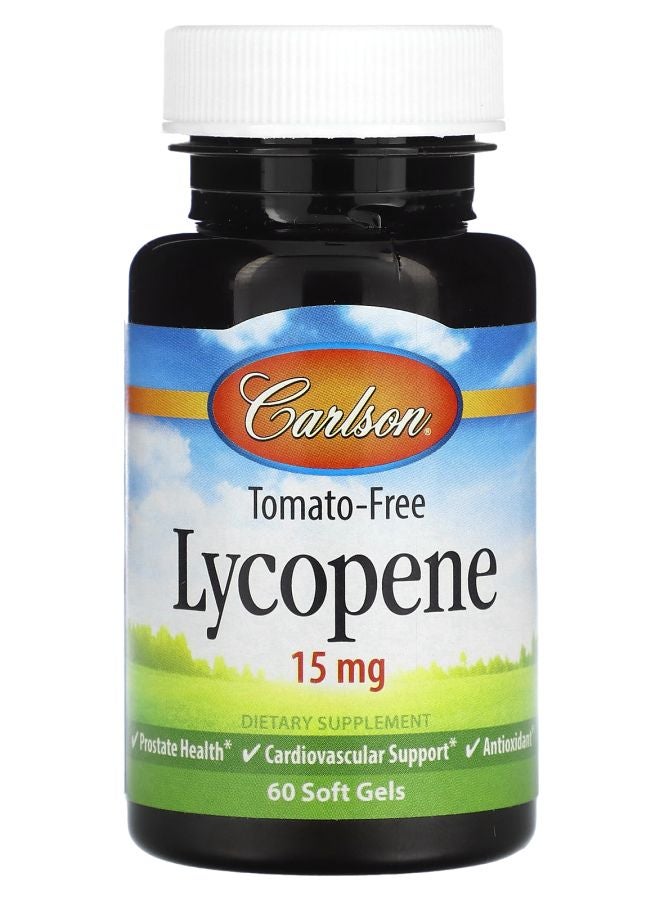 Carlson Tomato-Free Lycopene 15 mg 60 Soft Gels - Image 1