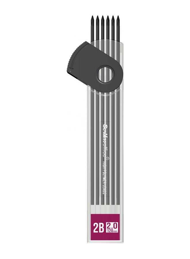 Scrikss 2mm Pencil Graphite Lead 2B Hardness 12 Leads in 1 Tube - Image 2