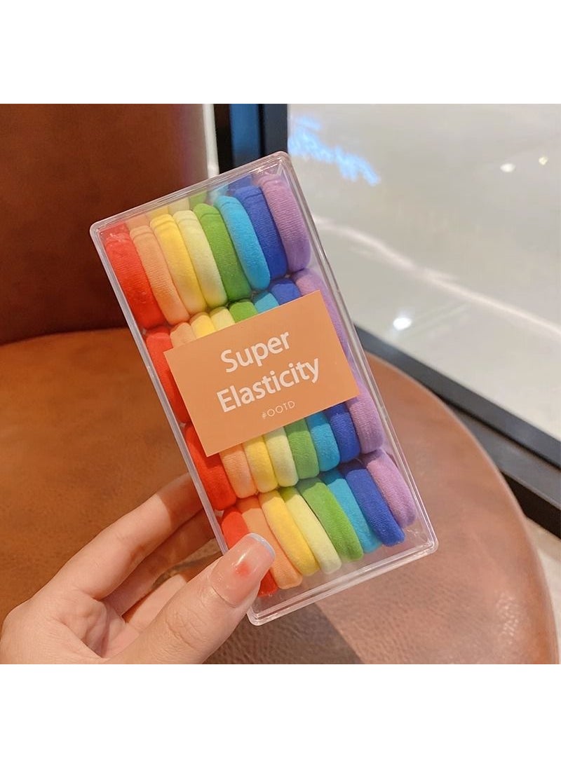 Generic - Kids Hair Ties Large Non-Damage Elastic Ponytail Holders Deep color system [32] boxed - Image 1