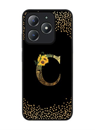 Custom Floral Monogram - C ( Black )
